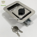 GL-12116 Stainless Recessed Paddle Door Latch Lock 110*92